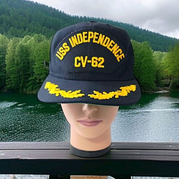 USS Independence Snapback Hat CV 62 US Navy Scrambled Eggs Vintage USA Made - Picture 13 of 15